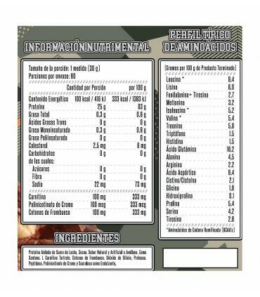 Zero Ripped Protein 4lbs de Army Nutrition sabor Frutos Rojos