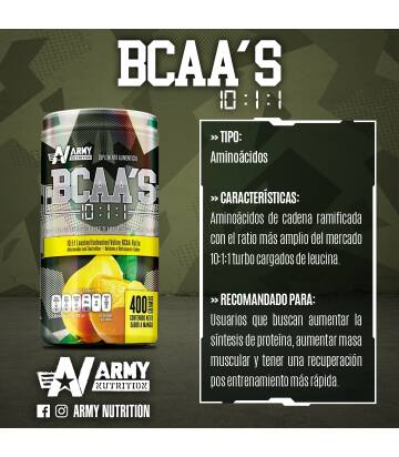 Bcaa 10:1:1 40 servicios de Army Nutrition