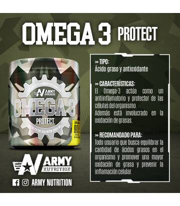 Omega 3 de Army Nutrition 90 Caps Aceite de Salmón