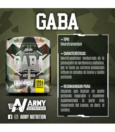 Gaba de Army Nutrition 30 Servicios