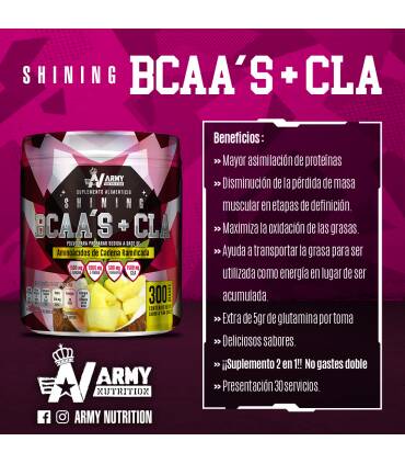Shinning BCAAs + CLA de Army Nutrition