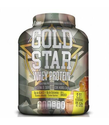 Gold Star Whey Protein 5lbs de Army Nutrition sabor Snickers
